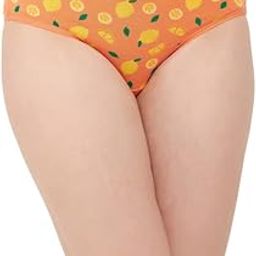 Women's Cotton Low Waist Tutty Fruity Printed Bikini Panty in Orange-image-55
