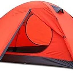 Hillman Tents Outdoor Recreationfor Stakes Double Layer 2 Person Waterproof Dome Backpacking Tent Aluminum Rod Lightweight Camping Hiking Travel Climbing(Orange-2 Person)-image-27