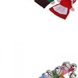 ATORSE Toy 4pc Assorted Color Small Finger Puppets Bed Time Story Props Jingle Hand Bells-image-54
