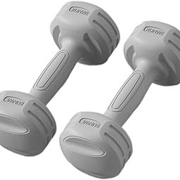 MERISHOPP 2X Dumbbells Hand Weights Multipurpose 1kg Kids Dumbbells for Boys Girls Gray-image-44