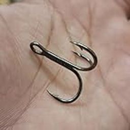 Khatija Treble Fishing Hooks – High Carbon Steel, Super Sharp Triple Barbed Design for Solid Grip and Durability (Pack of 10)-image-2