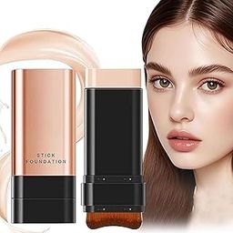 RIOMTRIC Luxury Anti-Wrinkle Foundation Stick Make Up with Brush Foudation Waterproof Traceless Long-Lasting For women All Skin Types Natural Beige-20g (Ivory)-image-19