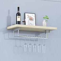 Klaxon Premium Under Cabinet Wine Glass Holder - Space-Saving, Upside-Down Storage for Home, Mini Bar & Pub, Stainless Steel Hanging Rack Organizer (Single Line - Pack of 1, Silver)-image-73