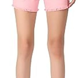 Denim Shorts with Single Button and Rugged Fringed Hemline-image-11