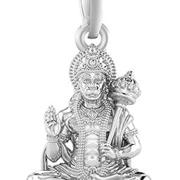 Sterling Silver (92.5% purity) God Hanuman Pendant for Men & Women Pure Silver Bajrang Bali Locket for Good Health & Wealth-picture-54