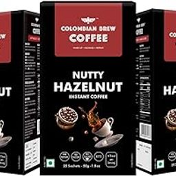 Colombian Brew Coffee Hazelnut Instant Coffee, No Sugar Vegan, 50gm Buy 2 Get 1 Free-image-6