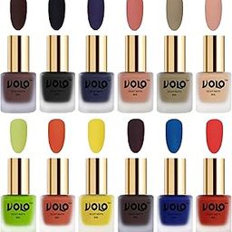 Volo Velvet Dull Matte Bold Colors Nail Polish Combo in Wholesale Rate(Chocolate Brown, Black, Russian Navy Blue, Light Peach, Sand Nude, Nude, Parrot Green, Orange 96 ml) Pack of 12-image-72