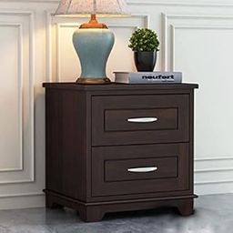 RR Handicraft Solid Sheesham Wood Bedside Table for Bedroom | Wooden End Table with Drawers Storage | Solid Wood Side Table for Living Room (Walnut Finish)-image-43