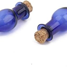 velura Club Bollywood®10pc Mini Gl Cork Bottle Tear Drops Jars Vials DIY Wishing Bottles Blue-picture-25