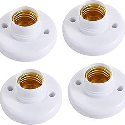 MERISHOPP®4Pcs Light Bulb Holder Bases Wall Ceilings Mounting Kitchen E27 Lamp Sockets|Home & Garden | Lamps, Lighting & Ceiling Fans | Lighting Parts & Accessories|4 E27 Bulb Holders-picture-24