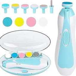 SELLCORP Baby Nail Trimmer Filer For New Born Electric With 6 Grinding Heads Safe For Kids Manicure Kit Nail Clippers Painless Safe Effective (Multicolor), Count 1-image-74