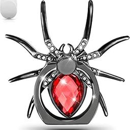 Mizi Spider Phone Ring Holder, Cell Phone Grip, Adjustable 360° Rotation Finger Ring Stand for Smartphone Mobile Tablets - Red-image-8