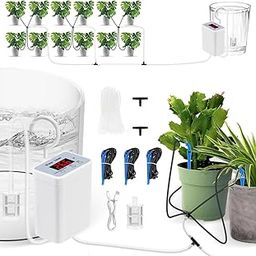 HASTHIP® Auto Drip Irrigation System, with Digital Programmable Water Timer, Self Watering System for Indoor Houseplants, Rechargeable Automatic Plant Waterer Indoor, for Potted Plants-55