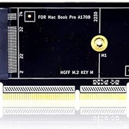 HUYUN M2 NVMe SSD NGFF Key M to A1708 SSD Slot Adapter as 656-0076B for MacBook Pro A1708 2017 2016 (M.2 NVMe to A1708 SSD Adapter)-15