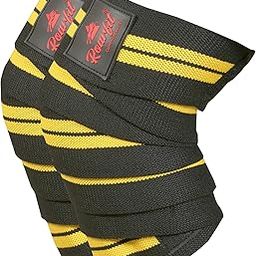 ROARFIT 2.5 Meters Knee Wraps Especially Designed for Powerlifters, WEIGHTLIFTERS and Bodybuilders Available for Men & Women (Yellow Black)-picture-11