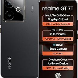 realme GT 7T (IceSense Black,12GB+256GB) | MediaTek D8400 MAX | Strongest Battery Combo 7000mAh + 120W | AI 4K 60FPS Travel Camera | 360° Cooling IceSense Design with Graphene | 6000 nits Display-picture-23