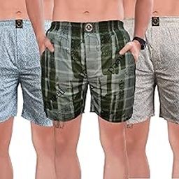 Cotton Printed Boxer for Men's, Side Pockets (Pack of Three)-picture-24