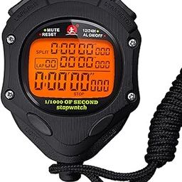Digital Stopwatch Timer with Back Light Stop Watch 0.001second Timing|100 Lap Memory,Large dispaly Alarm Clock for Coach Sports Swimming Running Marathon Competition(100LAP(Back Light))-15