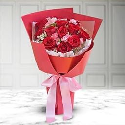 Red Rose Exuberance of 8 Pcs Red Roses For Anniversary Gift, Birthday Gift, Wedding Gift, Congratulations Gift, Mother's Day Gift (Same Day Delivery)-image-9