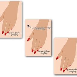 D2C Cardstock 300 GSM Thick Jewelry Display Tag Cards � Elegant Packaging for Bracelets, Earrings, & Accessories | Long-Lasting, Women Illustration Print | Pack of 210-15