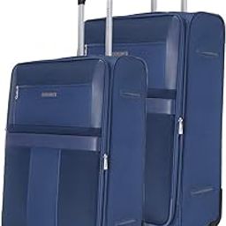 nasher miles Toledo Expander Soft-Sided Polyester Luggage Set of 2 Navy Blue Trolley Bags (65 & 75 cm)-picture-42