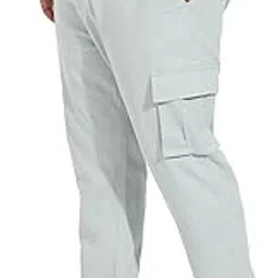 instafab Plus Men's Cargo Trousers for Casual Wear | 6 Pockets | Plus-Size Fit | Button Closure | Cotton Poly Cargo Pant Crafted with Comfort Fit for Everyday Wear-picture-10