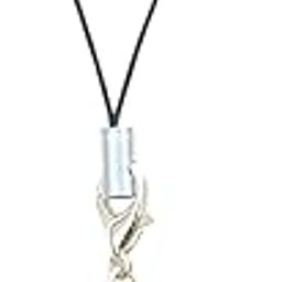 Decorative Autumn Maple Leaf Phone Charm, Green and Orange Enamel, Metal Pendant with Black Cord-picture-15