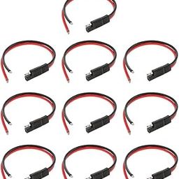 MERISHOPP 10X SAE Harness DIY Extension Connector for Solar Batteries Charger 30Cm|Consumer Electronics | Multipurpose Batteries & Power | Battery Chargers-13