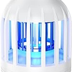 Bug Zapper 2-in-1 Mosquito Killer Light Bulb, Porch Light for Driveway, Doorway, Hallway, Balcony and Patio (Light Gray)-image-43