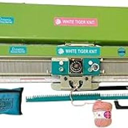 White Tiger Knit Dynamic Knitting Machine for Home, Manual Operation, Stainless Steel Bed, Perfect for Caps, Hats, Sweaters & More - 2-Year Warranty-image-30