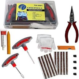 TIREWELL TW-5001 9-in-1 Universal Tubeless Tyre Puncture Kit with Storage Box, Emergency Flat Tire Repair Patch Tool Box for Car, Bike, SUV, & Motorcycle-image-64