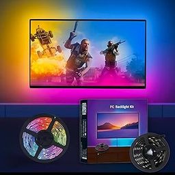 Pixel Sync Smart RGBIC PC Backlight for Monitors Up to 24-34 Inch | Monitor Sync & Music Sync | USB Powered Ambient Light | Only for PC, Not for TV | Ideal for Gaming & Desk Setup-image-15