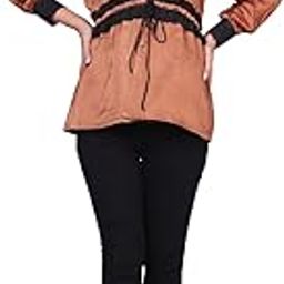 Chanderi Certified Handloom Women's Top (KYTP016_XL, Brown, X-Large)-image-22