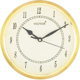 VICTOR Elegant Round Golden Color Plastic Case Analog Home/Office Decor Wall Clock (Size: 19 x 4.5 x 19 CM | Color: Golden | Weight: 178 grm)-image-40