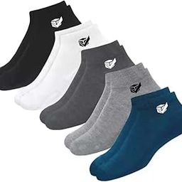 Cotton Ankle Length MEN And WOMEN Socks Pack Of 5, Assorted-image-0