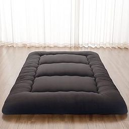 Zelladorra Japanese Floor Mattress, Futon Mattress with Portable Storage Bag and Washable Cover, Roll Up Thick Tatami Mat Suitable for Camping, Guest Room, Black, Twin-image-29