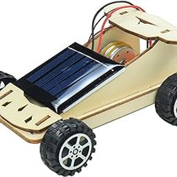 Electronic Spices STEM Educational DIY Wooden Assembly Solar Car Kit-20
