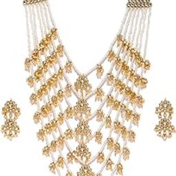 Kundan & Pearls Jewellery Set for Women (Golden)(ZPFK8520)-image-2
