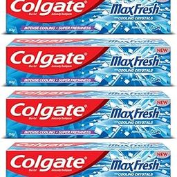 Colgate MaxFresh Toothpaste, Blue Gel Paste with Menthol for Super Fresh Breath, 600g, 150g X 4 (Peppermint Ice)-image-1