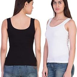Pack of 2 Tank Top Vest Top Camisole Sando Spaghetti Inner Wear Camis for Women, Girls-image-15