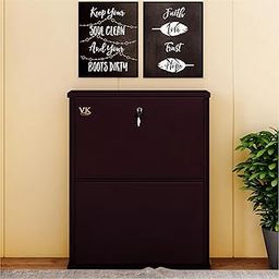 VIN KRAFT 2 Door Brown 21 Inch Wall Mounted Modern Shoerack Metal Shoe Rack | Pre-Assembled Shoe Rack Shelves | Pack of 1-image-75