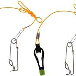 Enakshi (LABEL) Creations 2pcs Power Grip Plus Release Clip Downrigger with 17" Leader Long Line Snaps-image-2