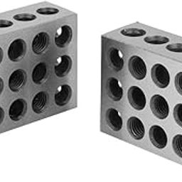2Pcs 25X50X75MM Blocks, 23 Holes Milling Parallel Clamping Block, High Accuracy Milling Machine Accessories for Machine Tool Set-Up, Layout and Inspection Jobs-28