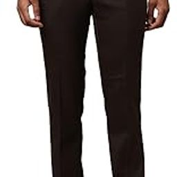 Men's Poly Viscose Blend Structure Pattern Slim Fit Flat Front Formal Trouser-55