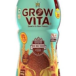Grow Vita- Growth ka naya formula,Nutritious Ragi Malt Based Milk Food with the goodness of millet (Ragi) and Jaggery, 500gms-image-19