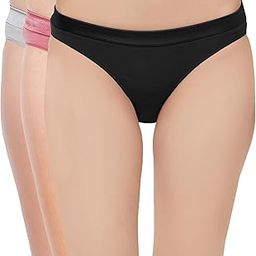 Women Low Rise Cotton Spandex Bikini (Assorted Pack of 3)-image-55