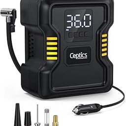 Ceptics Portable 150PSI Tyre Inflator for Car Compressor Air Pump - Metal Cylinder Fast Inflation Pump 12V DC with LED Light for Cars, Bicycles-10