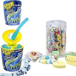 CandiExotics Fun Snack Combo – 10 pcs Candy Bracelets + 96 g Blueberry Sour Juicy Dip ’N Stix – Wearable Fruit-Flavoured Candy & Interactive Gummy Dip Cups-image-48