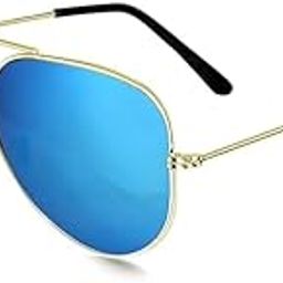 UV Protection, Toughened Glass Lens Aviator Sunglasses (Free Size) (For Men & Women)-image-42