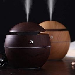 7Seas Humidifier For Room wooden Cool Mist Air Humidifier with Colorful Change for Car Air Diffuser Air Purifier Portable Ultrasonic Wooden Aroma (1Pcs)(Multicolor)-4